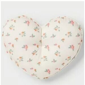 Pillowfort Heart Shape Floral Print Reversible Throw Pillow